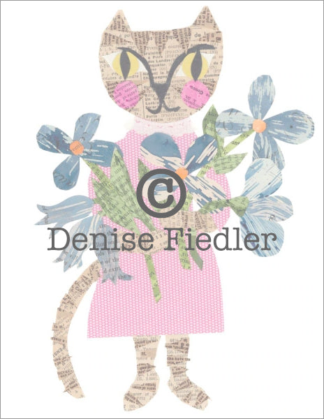 floral cat girl © Denise Fiedler