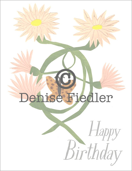 happy birthday butterfly + dahlias © Denise Fiedler