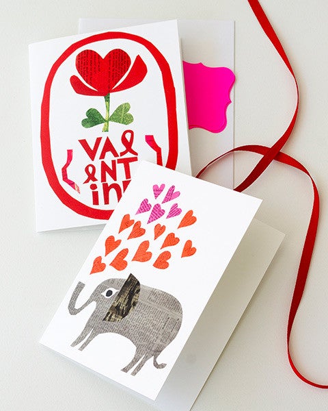 Paper & Felt Collage Valentines Card Making Kit - WNY Book Arts Center