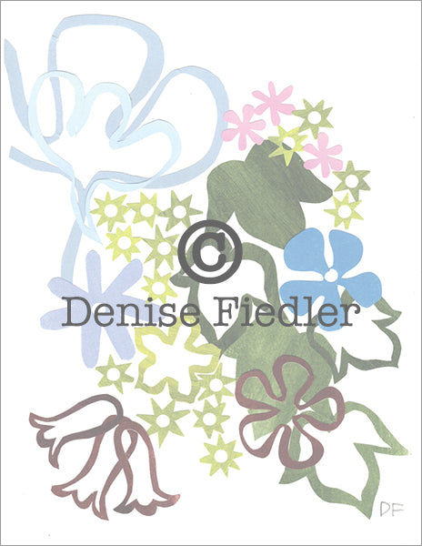 floral abstract blue © Denise Fiedler