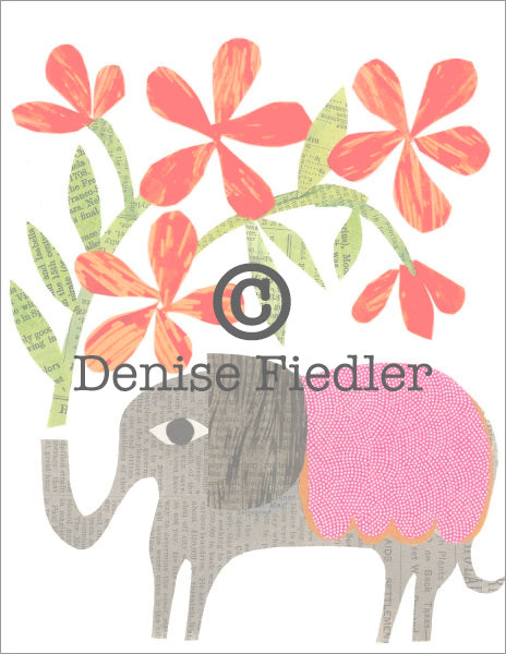 elephant with flowers © Denise Fiedler