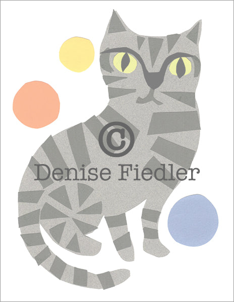 gray striped cat © Denise Fiedler