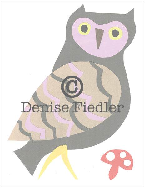 owl with mushroom © Denise Fiedler