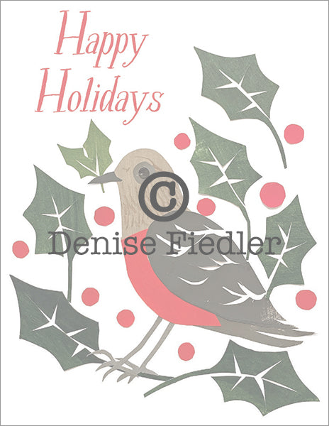robin and holly - holiday © Denise Fiedler